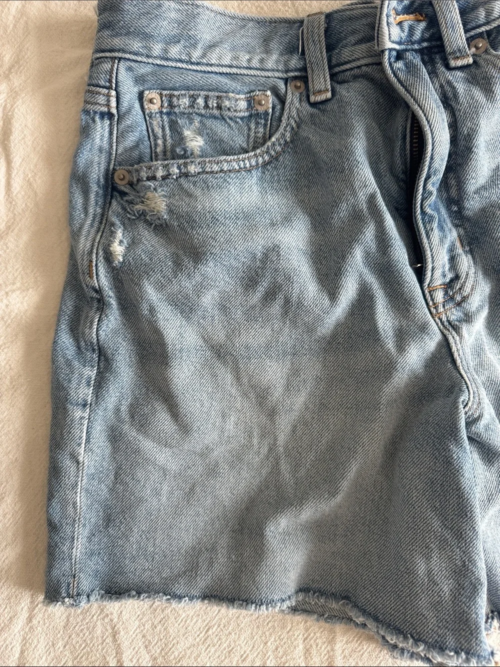 J. Crew Light Blue Denim High-Rise Jean Shorts